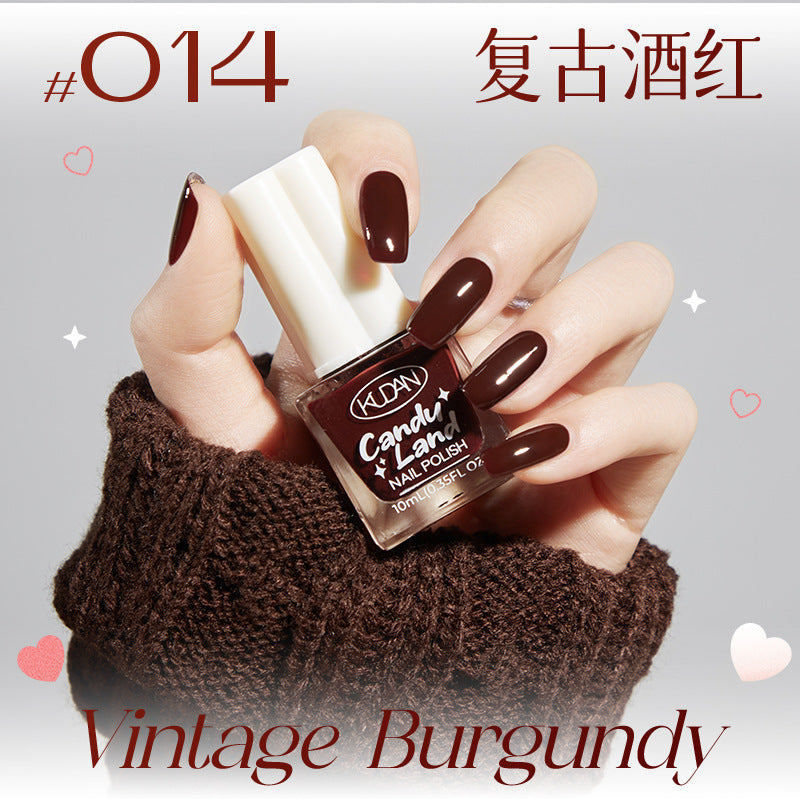 Kudan nail polish no bake quick drying peelable light fragrance 10ml water-based nail polish new cross-border best selling 36 colors