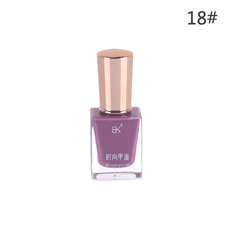 Bk summer new arrival: 36-color trendy oil-based nail polish - peel-off, no-bake, long-lasting, smudge-proof, brightening manicure