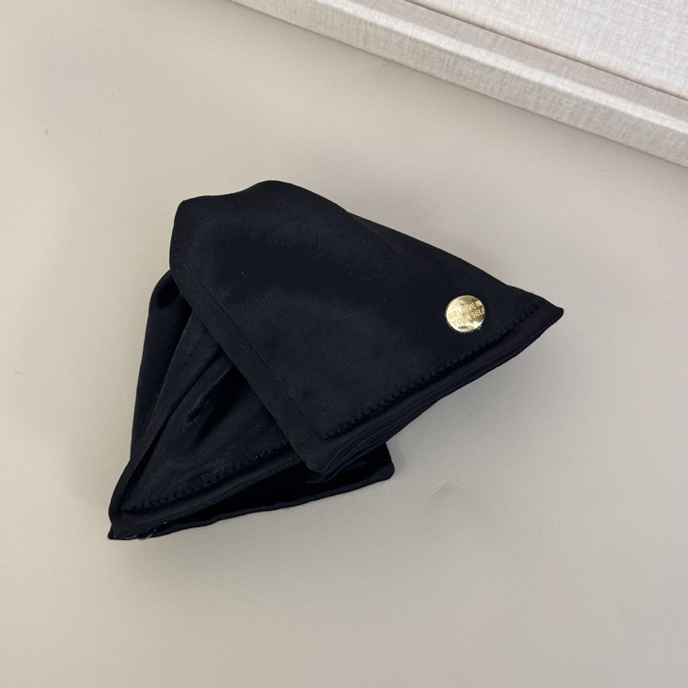 Satin shell triangle clip for women 2025new arrival hair clip back of head hair shark clip elegance half-tied hair clip headwear