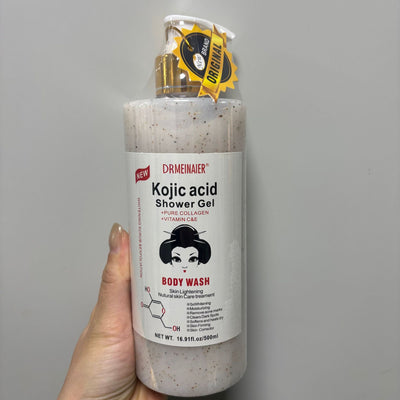 export kojic acid brightening body wash with collagen exfoliating & rejuvenating scrub, 500ml
