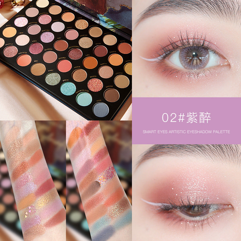 Novo 40-color eyeshadow palette - complete set for beginners, students, and everyday wear. affordable, natural, and earth-toned eyeshadow
