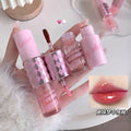 Gege bear velvet mist double-ended lip glaze - matte, shimmer, and glossy lipstick for a flawless, brightening finish