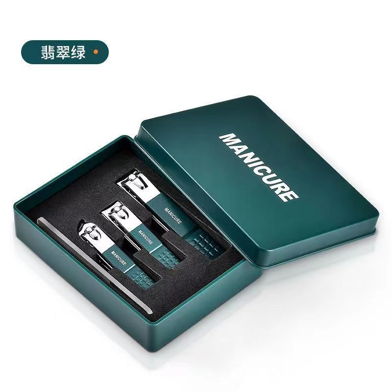 Nail clipper 4-piece gift set - manicure & pedicure tools with storage box - tiktok trending wholesale