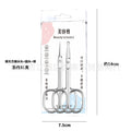 3.0 mirror light square tip scissors + nose hair scissors + paper card hanging bag