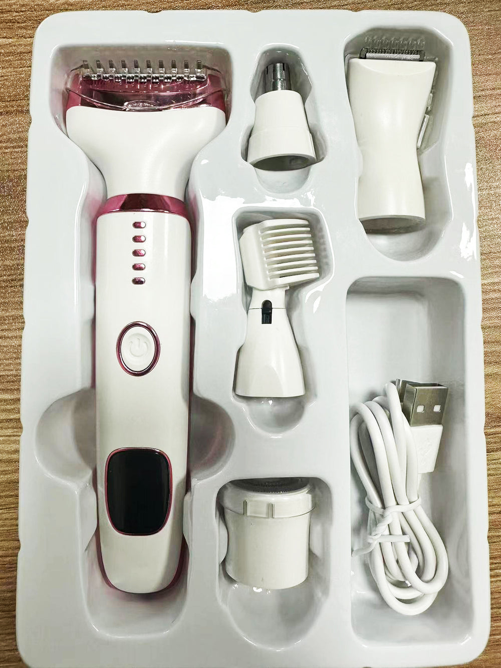 Double-headed epilator electric women's full body shaver for intimate area, underarms, home use, rechargeable, washable, private area trimmer