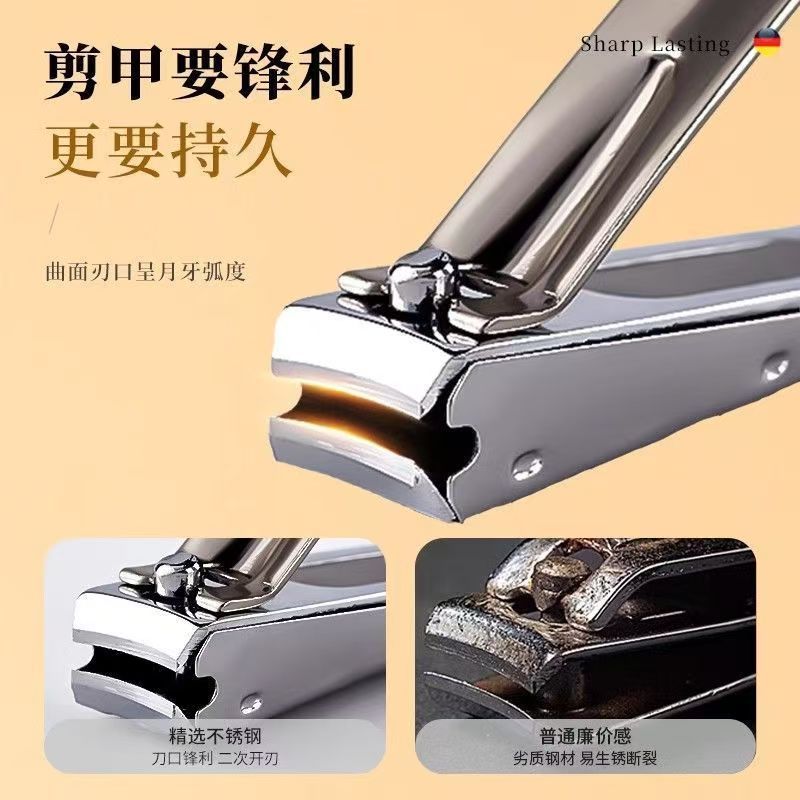 New nail care tool set - premium anti-splash nail clipper set - angled nail clippers for home manicure