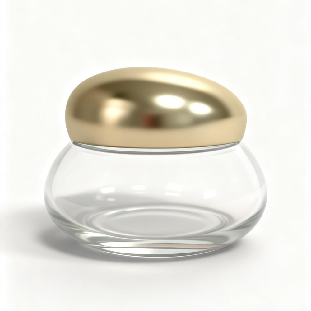 Customized packaging materials for skin care product bottles, natural and fresh design stone cosmetic glass bottles, facial cream jars