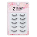 5 pairs japanese style natural false eyelashes - natural baby straight simulated 3d eyelashes with adhesive - simulated qingdao factory