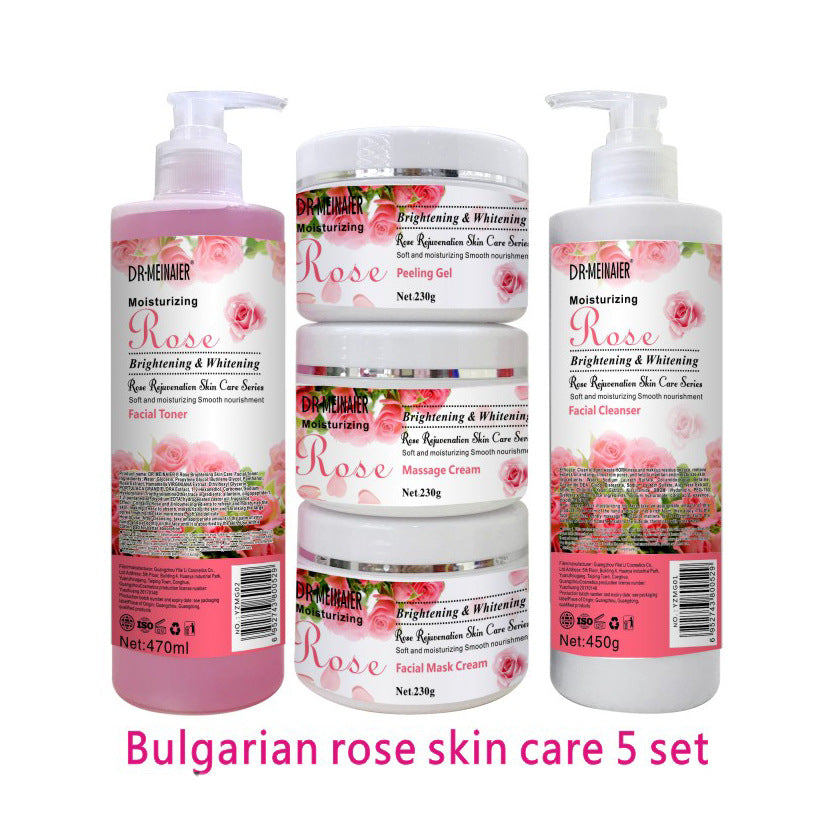 rose beauty salon skincare set - 5-piece massage skincare kit - wholesale for export