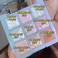 Beauty capel snowflake nine-color eyeshadow palette - shimmering, sparkling, highlighting, under-eye brightening, icy diamond eyeshadow