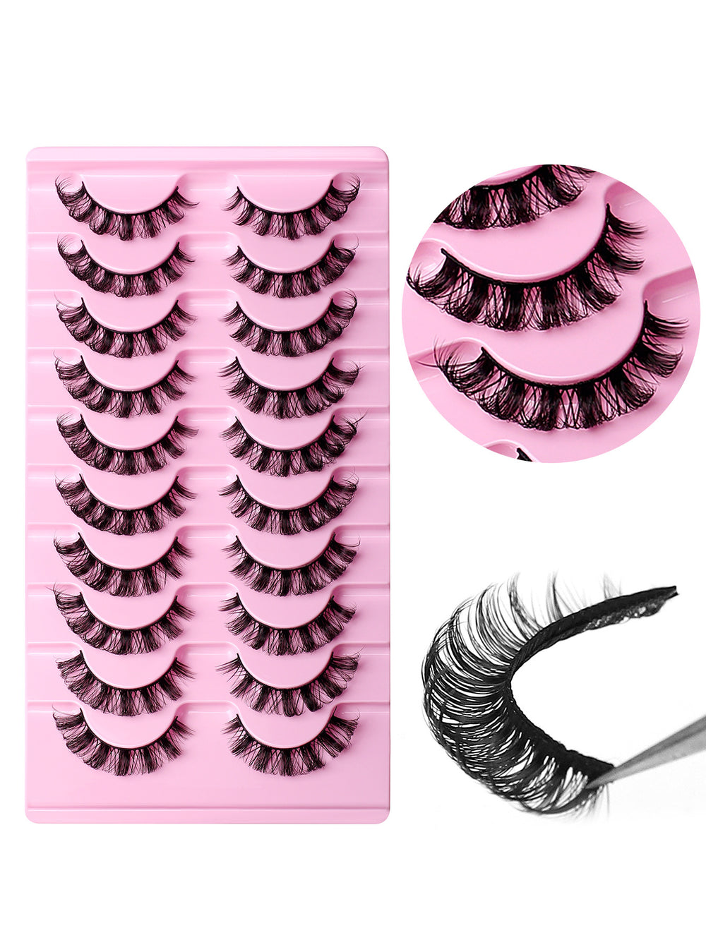 Carefully selected* 20 pairs of false eyelashes across borders, european and american thick stereo d-curved russian eyelashes qingdao wholesale factory