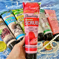 strawberry scrub 350g deep cleansing exfoliating cleansing chicken skin facial body scrub bath salt