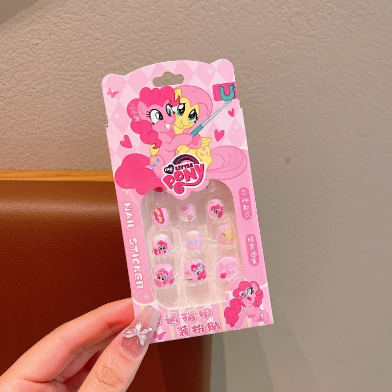 Kids' nail stickers - cute & fun kumi design, waterproof, removable, self-adhesive nail art for girls, perfect for students