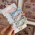 Cute milk blue polka dot bow hair clip bangs clip broken hair side clip girl forehead duckbill clip hair clip