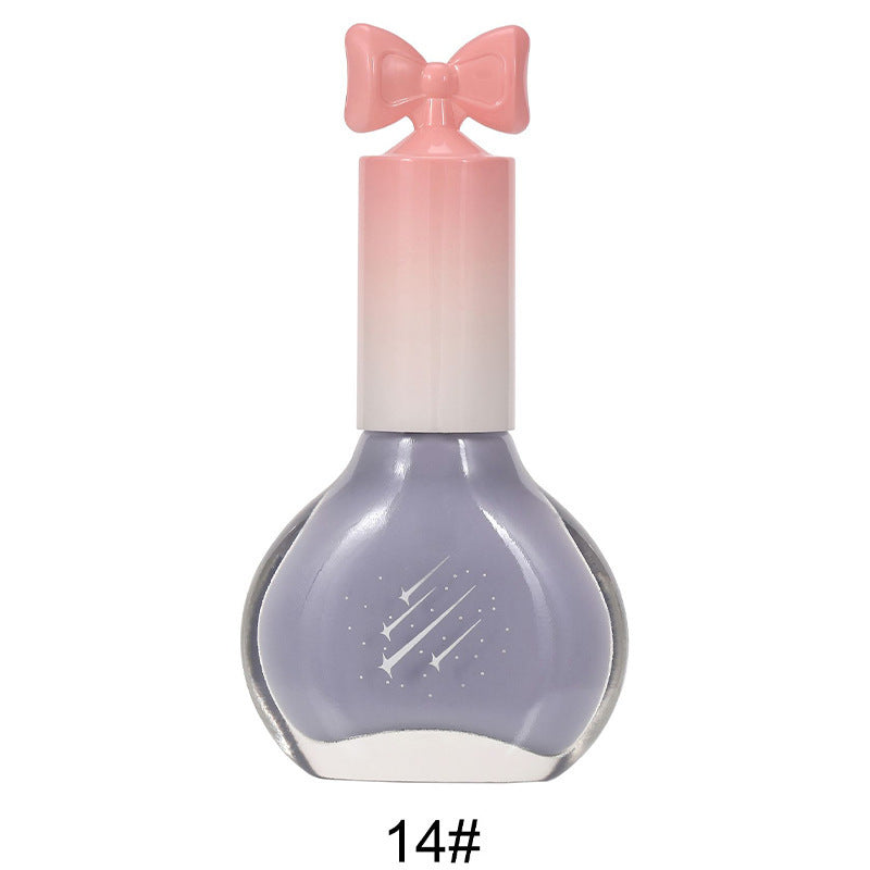 Nail polish, no baking, quick drying, non-tearable, nude color, sequined bottom oil, wine red cherry oily nail polish, wholesale
