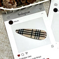 Water drop bangs clip-light plaid