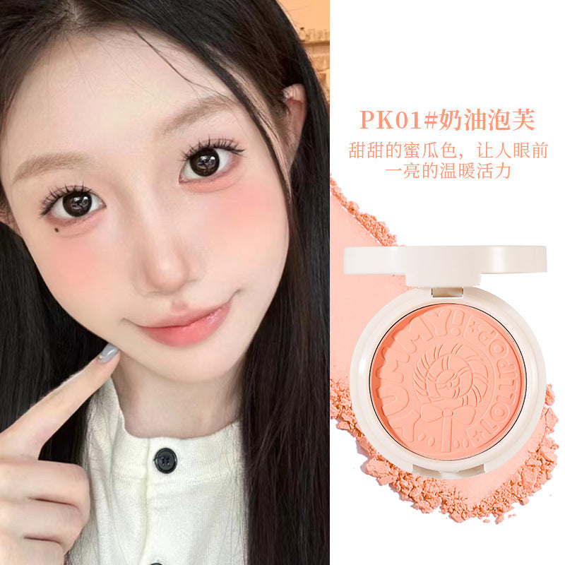 Makeup xixi sweet pink blush expansion and contraction color vitality girl brightening contour matte single color blush