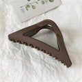 Simple frosted triangle gripper 2024 new style hair gripper elegant large shark clip hair clip headwear