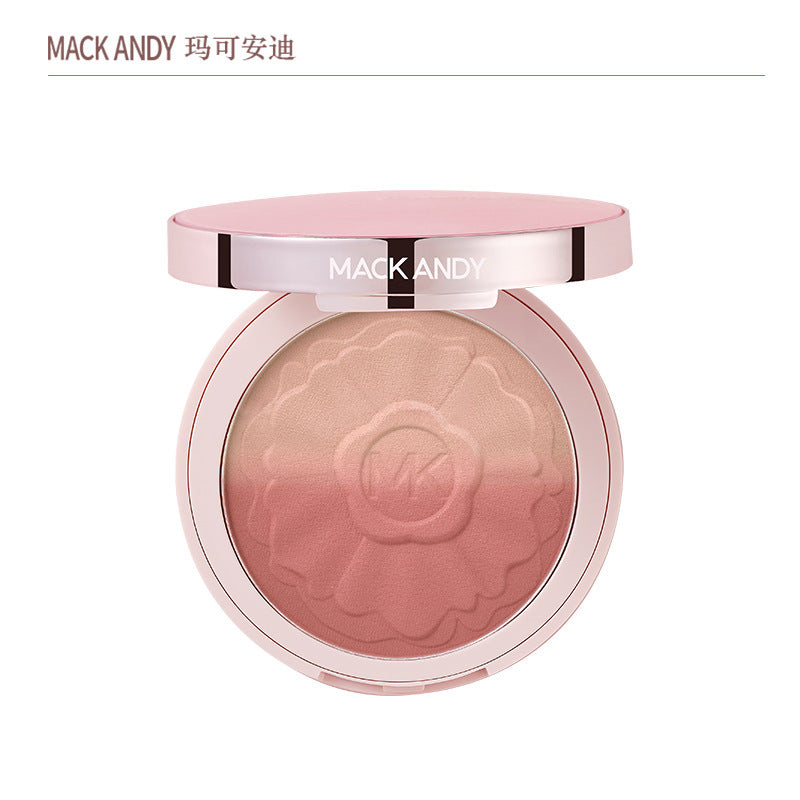 Marco andy's tipsy gradient blush peach whitening sunset golden orange nature nude makeup student party matte rouge