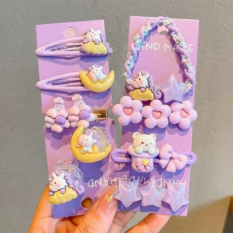 Sweet and edgy hair clips for young girls and students, featuring cute cartoon designs. perfect for securing side bangs or adding a touch of charm to your little one's hairstyle. adorable hair accessories for girls