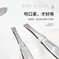 Jonbos stainless steel eyebrow tweezers - straight & slanted tip - eyebrow shaping, hair removal, false eyelash applicator, makeup tool