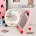 【sweet potato's pick】cosmetic mirror - portable folding makeup mirror with plastic storage, perfect for home, dorm, or office
