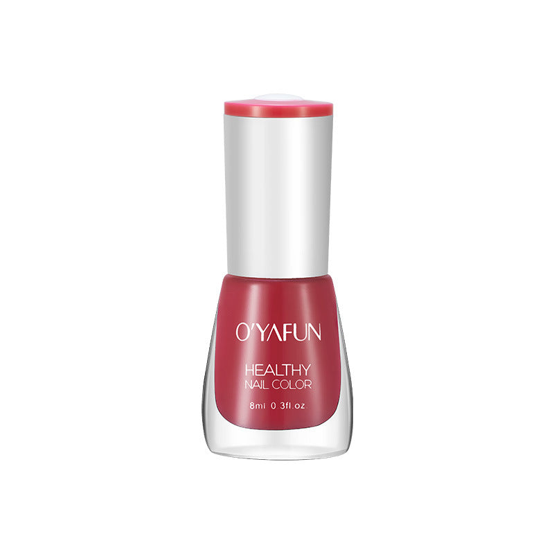 New ouyafei water-based nail polish, no baking required, quick-drying, peelable, 8ml, student-friendly clear top coat, wholesale