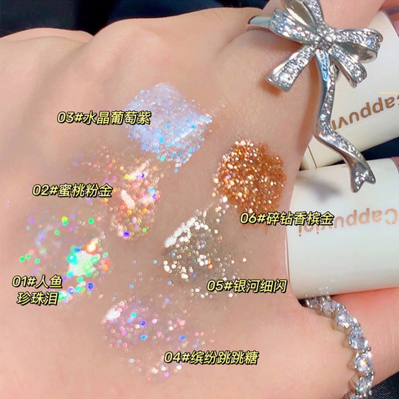 Capavine starry eyeshadow liquid fine shimmer sparkling diamond sequins one tear liquid eyeshadow