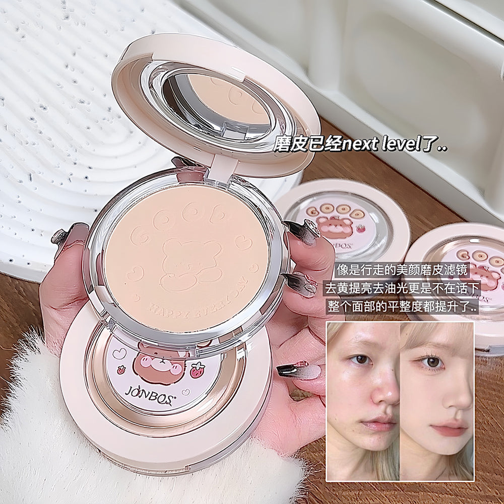 Jonbos cloud-light pressed powder: long-lasting, oil-control, skin-smoothing, concealing, waterproof, transfer-proof foundation - suitable for both dry and wet application