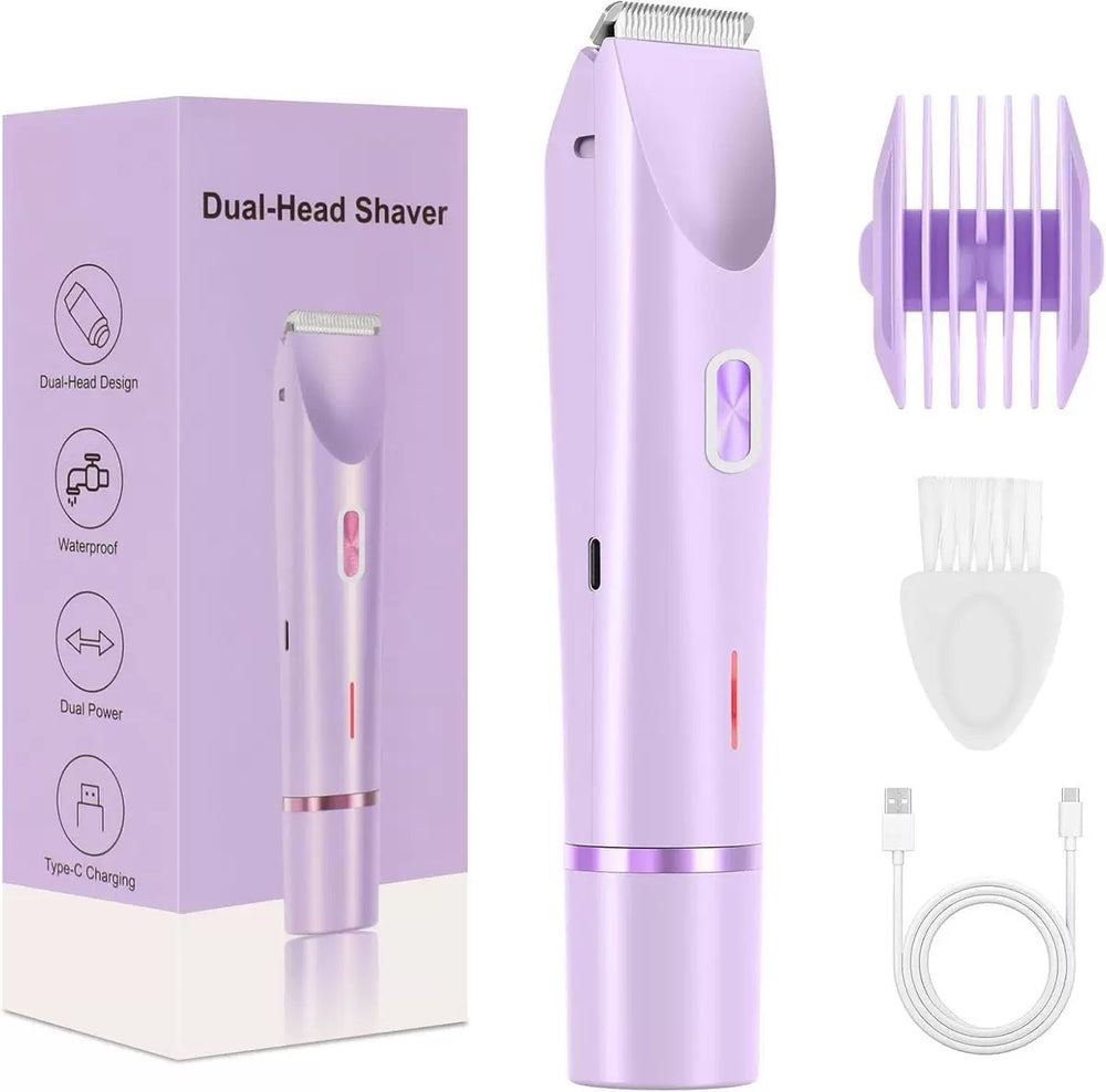 bestseller: women's electric double-headed epilator - body hair removal device for intimate and full body use