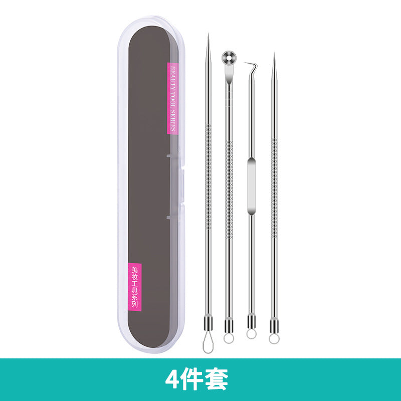 Factory direct stainless steel blackhead remover kit - includes ultra-fine tweezers, blackhead extractor, and acne pimple popping tool