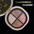 Novo makeup dynamic soft & creamy quad eyeshadow palette - matte, shimmer, and crushed diamond finishes - student-friendly, affordable earth tone eyeshadow palette wholesale