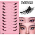 fashion style hard stem false eyelashes southeast asia 3d stereo natural half eye eyelashes flat factory wholesale