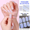 Uv gel nail art stickers - hardening lamp required - european & american aurora style - cross-border semi-cured nail stickers - custom options available