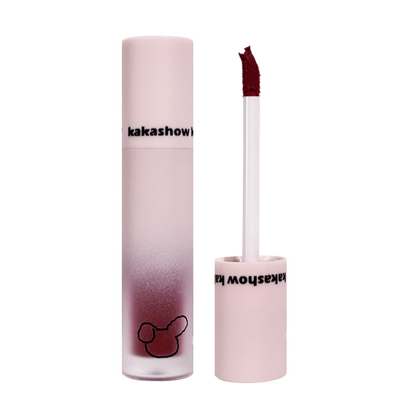 Kakashow cute bear lip glaze velvet matte matte female student affordable whitening lip and cheek dual-purpose lip mud lipstick