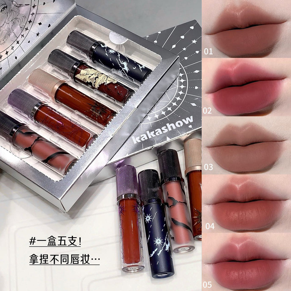 Kakashow cloud hope lip glaze set valentine's day gift velvet matte whitening lipstick set