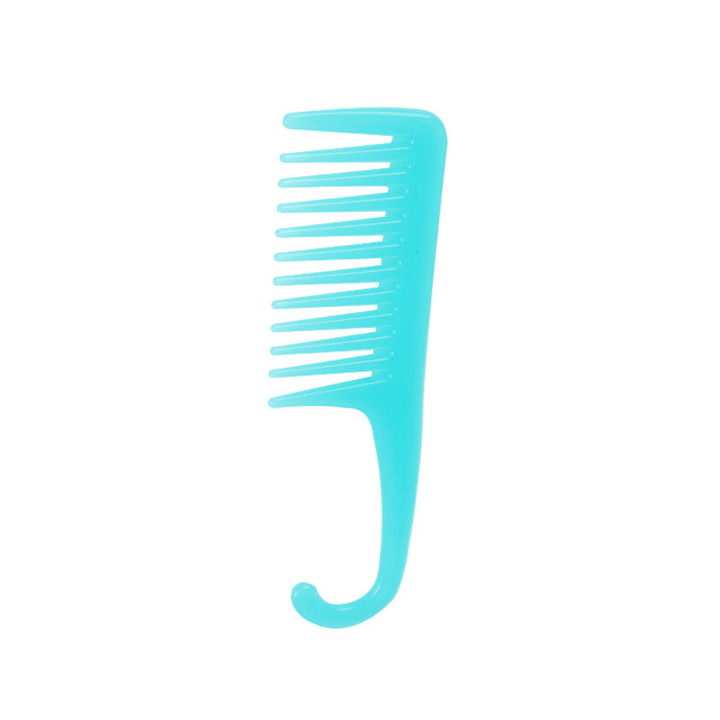 Colorful large curved comb long hair comb large tooth wide tooth curved hook parting comb men's women's for home plastic comb
