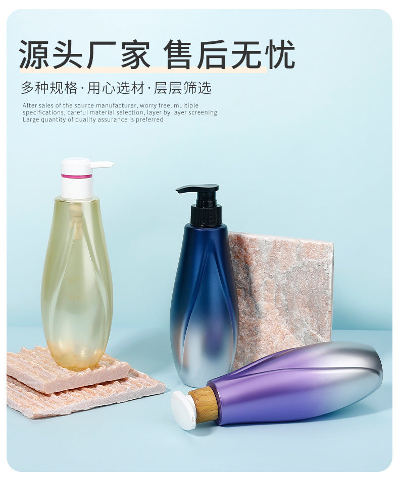 400ml long-neck pet plastic lotion pump bottle - empty refillable container for shampoo, body wash, and other liquid products