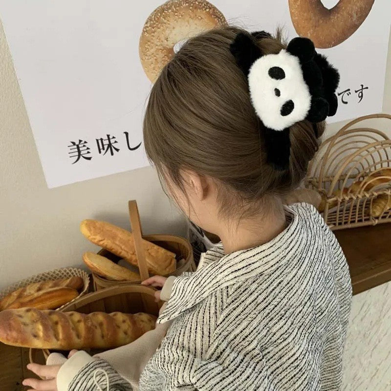 Stuffed gripper female fall and winter large hair clip classy sense ins shark clip hair volume multi-plate hair clip headwear hair accessories