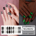 Zhengxiang cross-border halloween gel manicure stickers waterproof nail fluorescent flash luminous nail stickers oem european and american odm