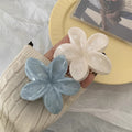 Summer dopamine gradient flower clip half-tied hair clip headwear hair clip women's back of head shark clip classy
