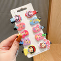 Korean style new children's fruit hair clips rainbow bobby pins mermaid side clips ice cream hair clips cute baby hair accessories