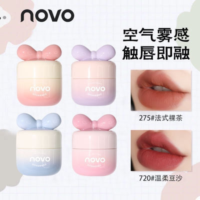 Novo sweet dream lightweight velvet lip clay - matte, long-lasting, waterproof, smudge-proof, student-friendly, brightening lipstick