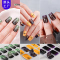Zhengxiang custom gel nail art stickers - halloween, cross-border, us & european style, uv light semi-cured nail stickers, hot stamping wholesale