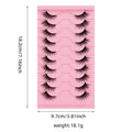10 pairs natural half false lashes look cat eye lashes 3d