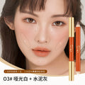 Qxqy stereo double-ended contouring pen to brighten shadows and modify the bridge of the nose, long-lasting and non-removing matte highlighter and contouring in one
