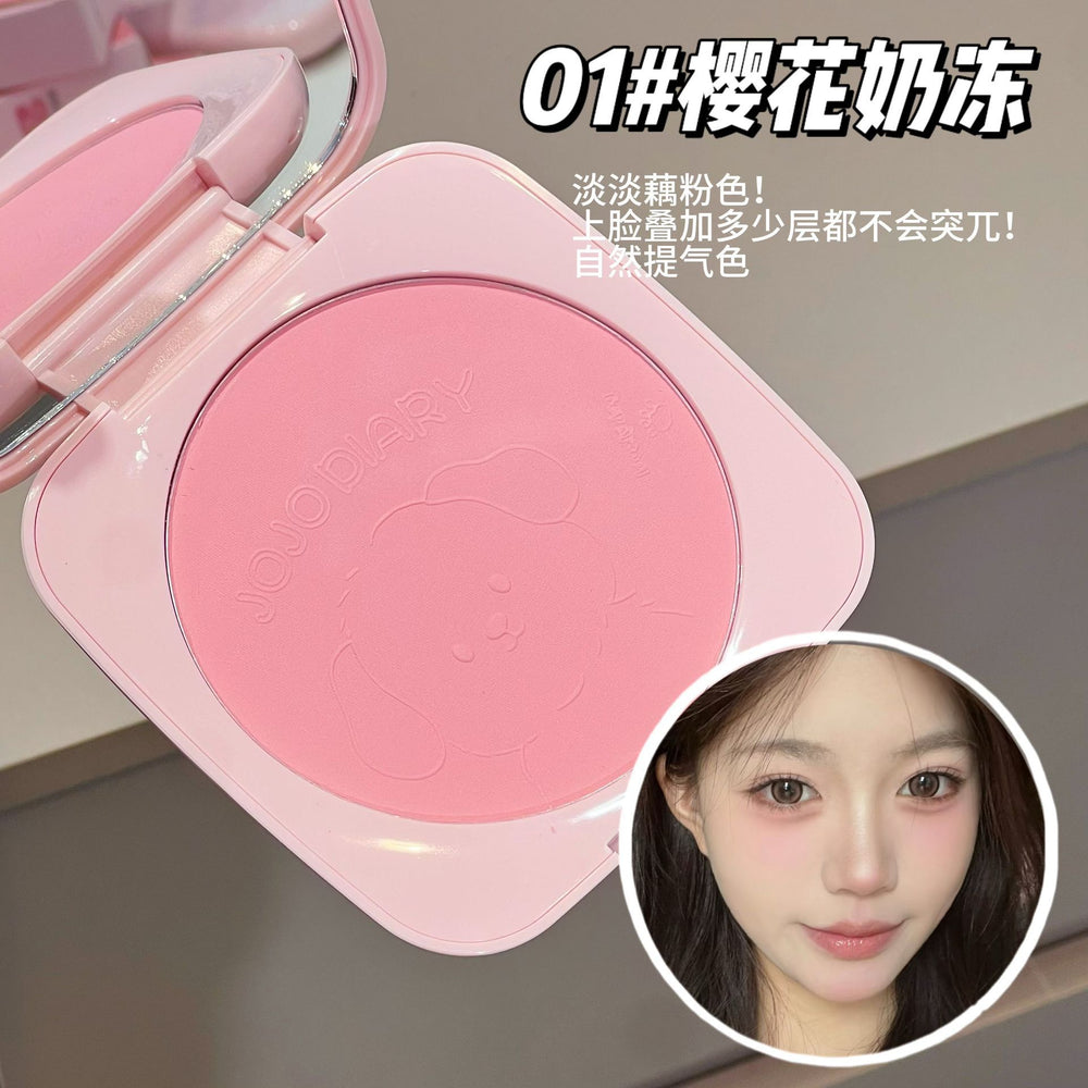 Jojo diary puff puppy blush low saturation daily easiest for match vitality girl enhance complexion rouge palette