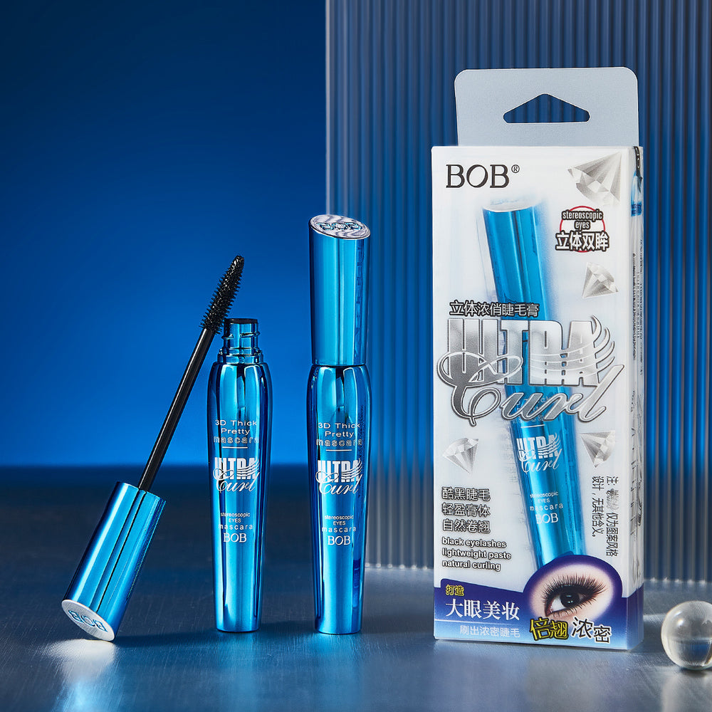 Makeup bob stereo thick mascara for women, long, curled, thick, long-lasting, waterproof, anti-sweat, non-smudge, fine comb type