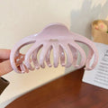 Large pumpkin claw clip for thick hair - creamy texture hair clip for women - elegant back of head hair claw - shark clip with letter detail