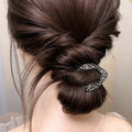 Metal high ponytail fixed full diamond v-shaped back of head hair shark clip female k-styleeleganteasiest for match gripper headwear